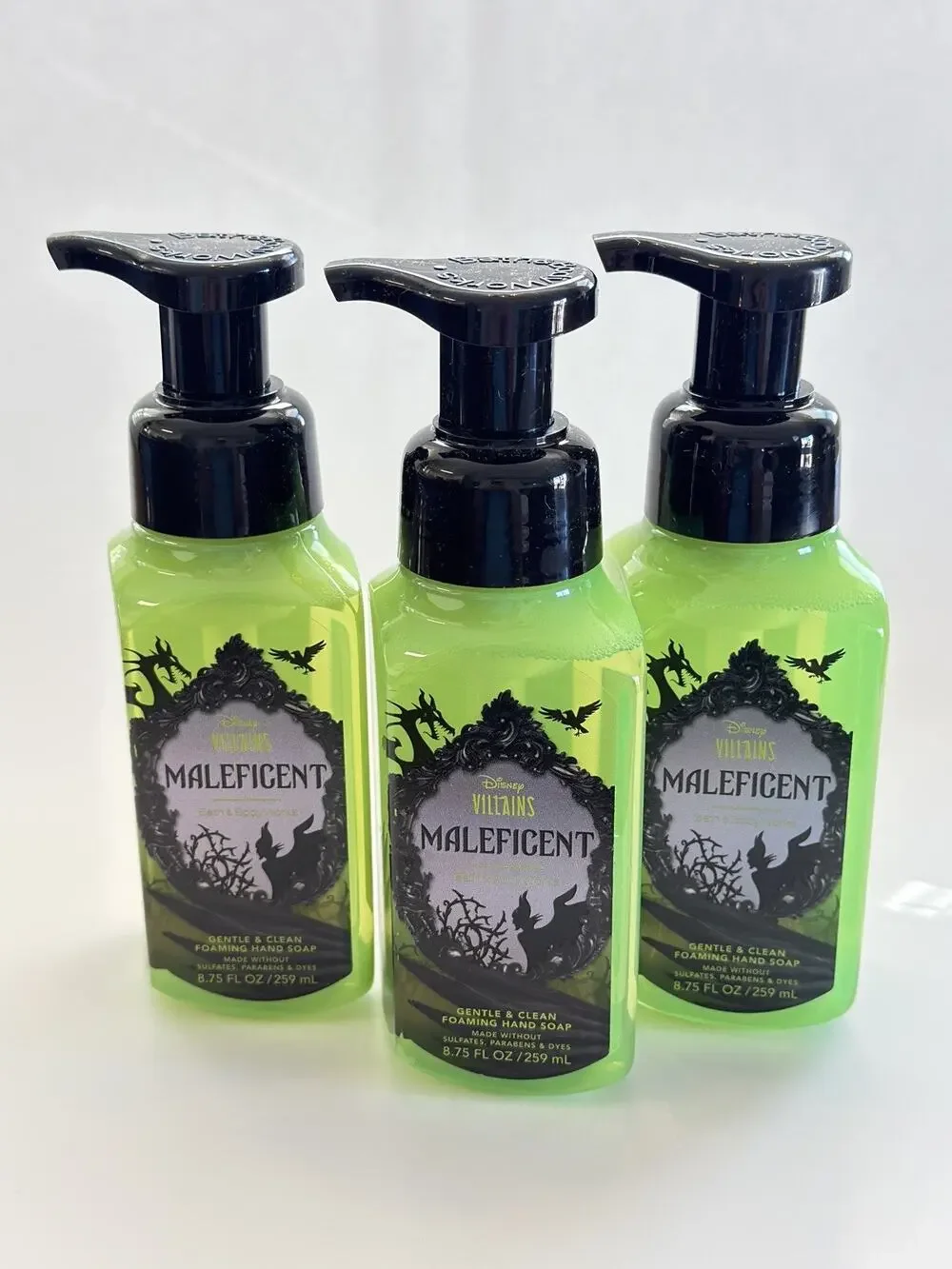 6 x Bath & Body Works Disney Villans Maleficent Foaming Hand Soap 8.75 fl oz